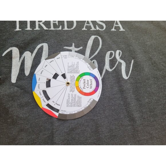 Canvas Womens Top Extra Large XL Tee Tired as a Mother Mom Black Mama BLA148E - Picture 7 of 8